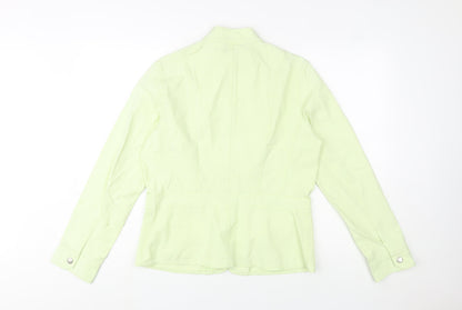 Red Herring Womens Green Cotton Jacket Size 14 Casual Style