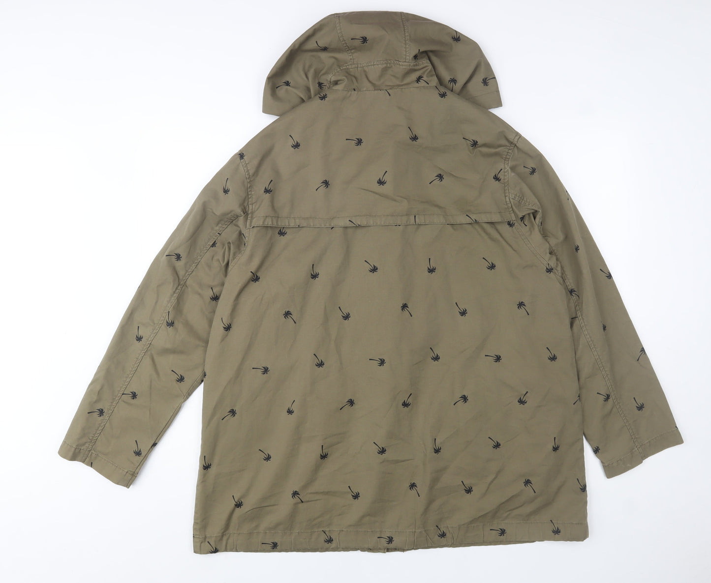 Womens UK Size 10 Topshop Green Parka Coat