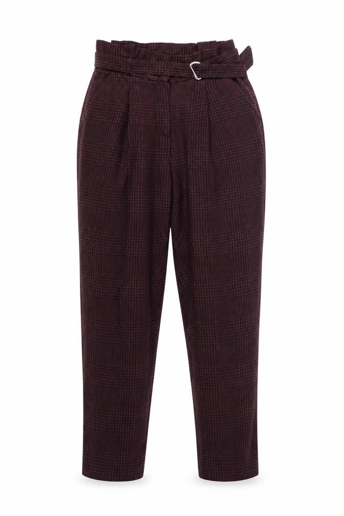 Womens UK Size 8 New Look Regular Fit Paperbag Brown Trousers
