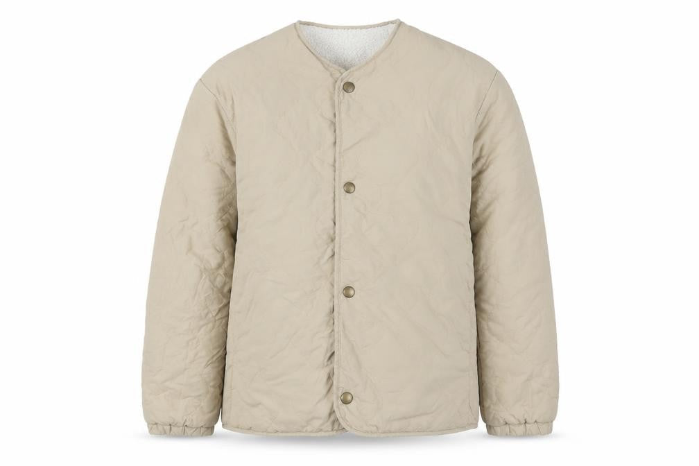 Girls UK Size 11-12 Years Uniqlo Beige Quilted Coat