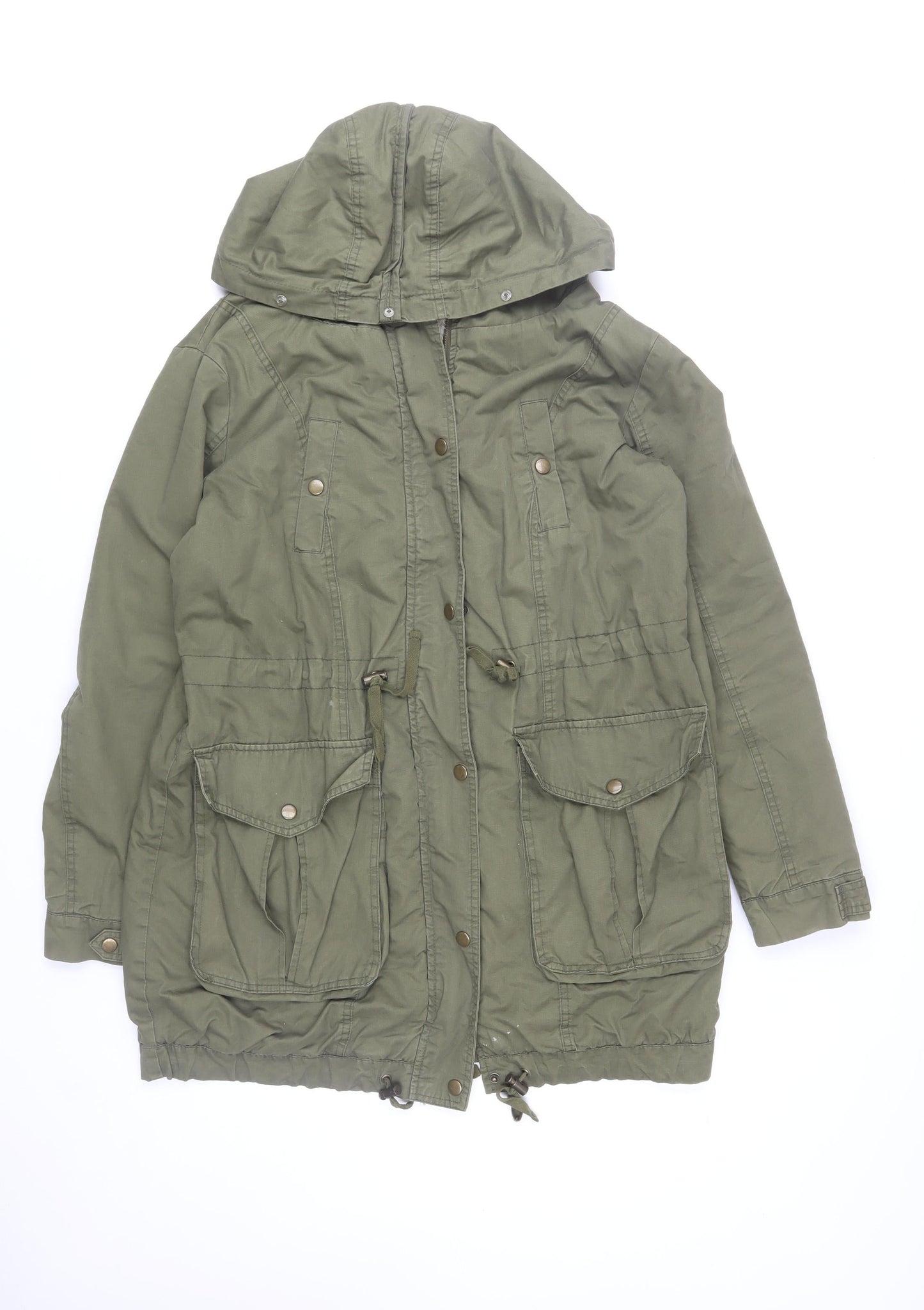 Womens UK Size 10 Select Green Parka Coat