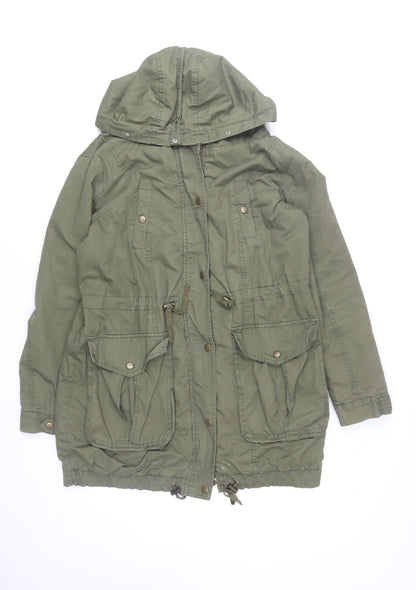 Womens UK Size 10 Select Green Parka Coat