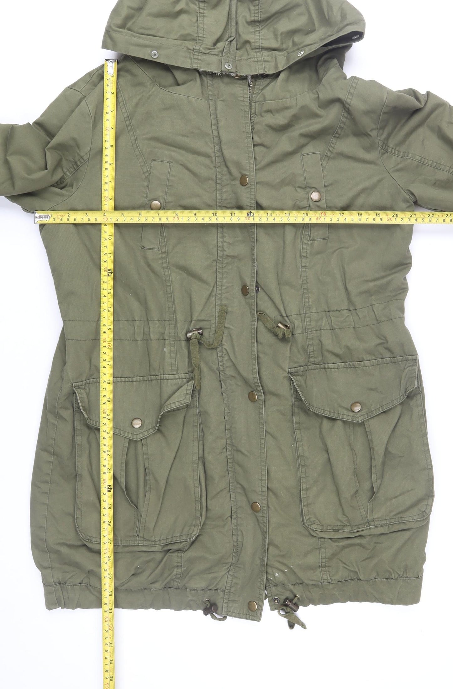 Womens UK Size 10 Select Green Parka Coat
