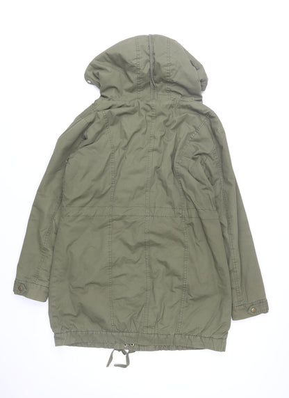 Womens UK Size 10 Select Green Parka Coat