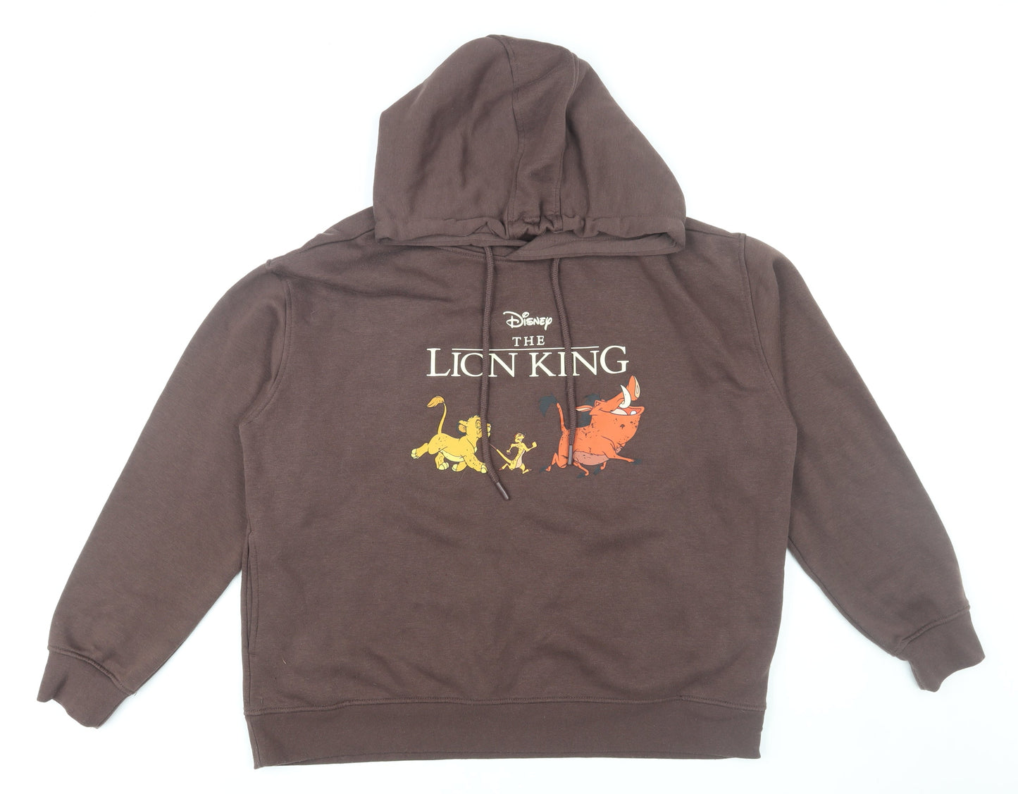 Primark Disney Lion King Brown Pullover Hoodie Men's L Hooded Sweatshirt