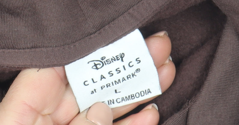 Primark Disney Lion King Brown Pullover Hoodie Men's L Hooded Sweatshirt