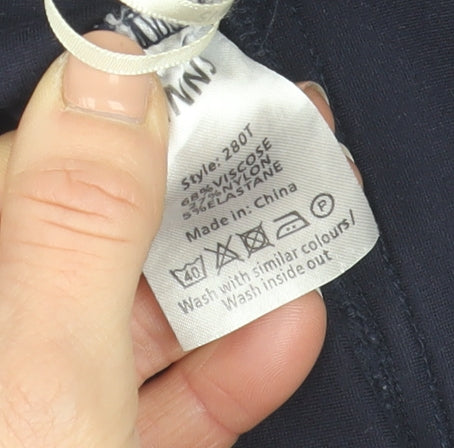 PINNS Womens Blue Stretch Jeggings Size 10 Slim Fit Pull On Trousers