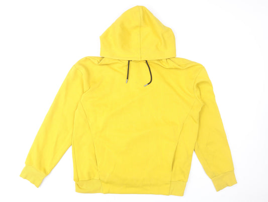 Mens UK Size M H&M Yellow Pullover Hoodie