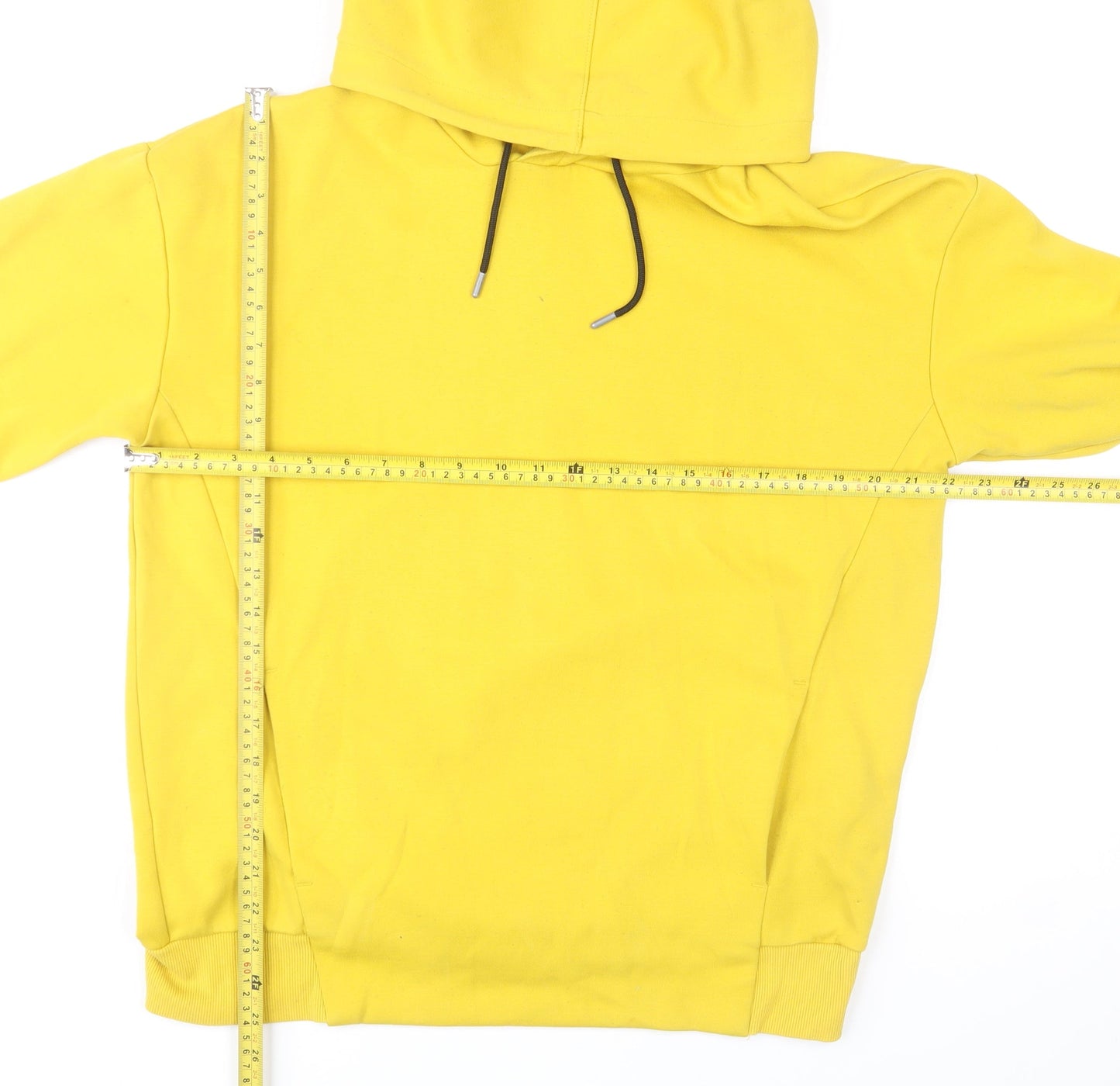 Mens UK Size M H&M Yellow Pullover Hoodie