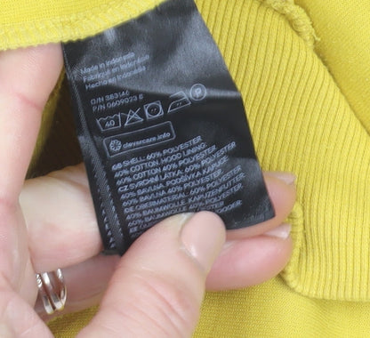 Mens UK Size M H&M Yellow Pullover Hoodie