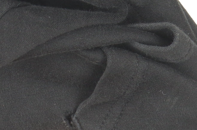 White Threads Men's Black L Basic Hooded Zip Activewear Jacket