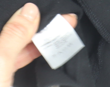 White Threads Men's Black L Basic Hooded Zip Activewear Jacket