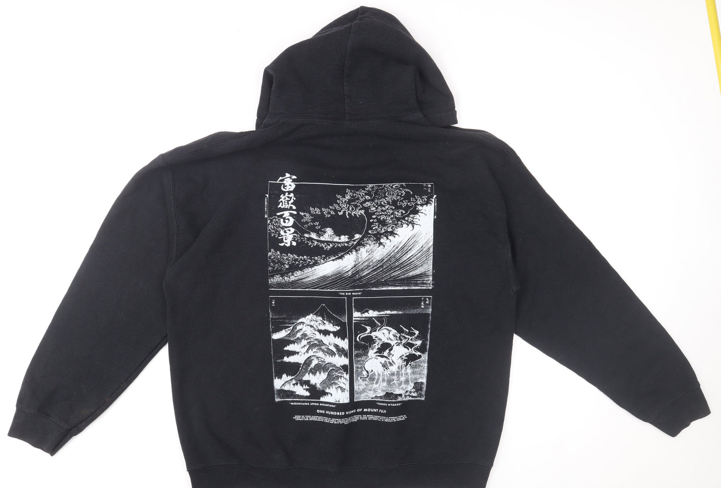 Urban Outfitters Men’s Black Pullover Hoodie M Graphic Print Fleece