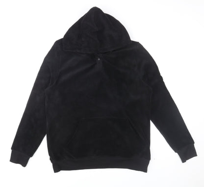 George Mens Black Fleece Pullover Hoodie Size M Regular Fit