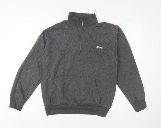 Mens UK Size L Slazenger Grey Pullover Sweatshirt