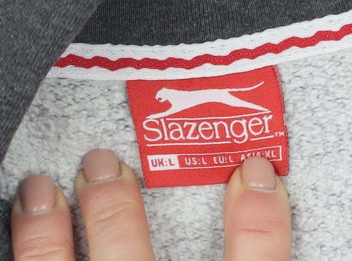 Mens UK Size L Slazenger Grey Pullover Sweatshirt