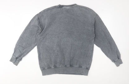 ZARA Girls Grey Rolling Stones Graphic Pullover Sweatshirt 13-14 Years