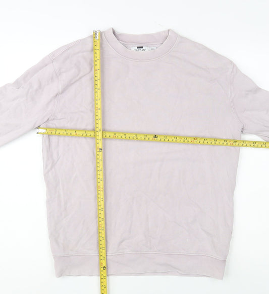 Mens UK Size XS Topman Beige Pullover Sweatshirt
