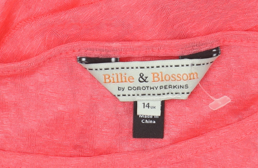 Womens UK Size 14 Billie & Blossom by Dorothy Perkins Pink Tunic Blouse
