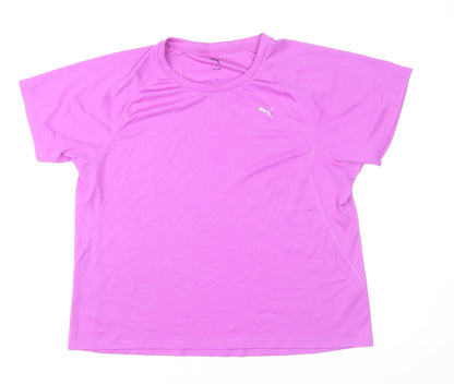 Puma Womens Pink XL DryCELL Short Sleeve Active T-Shirt