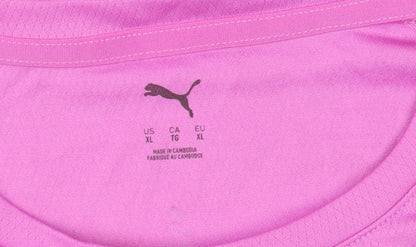 Puma Womens Pink XL DryCELL Short Sleeve Active T-Shirt