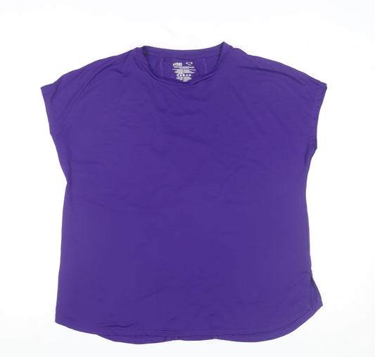 Dunnes Stores Women Purple Active T-Shirt M Polyester Elastane
