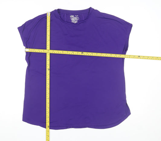 Dunnes Stores Women Purple Active T-Shirt M Polyester Elastane