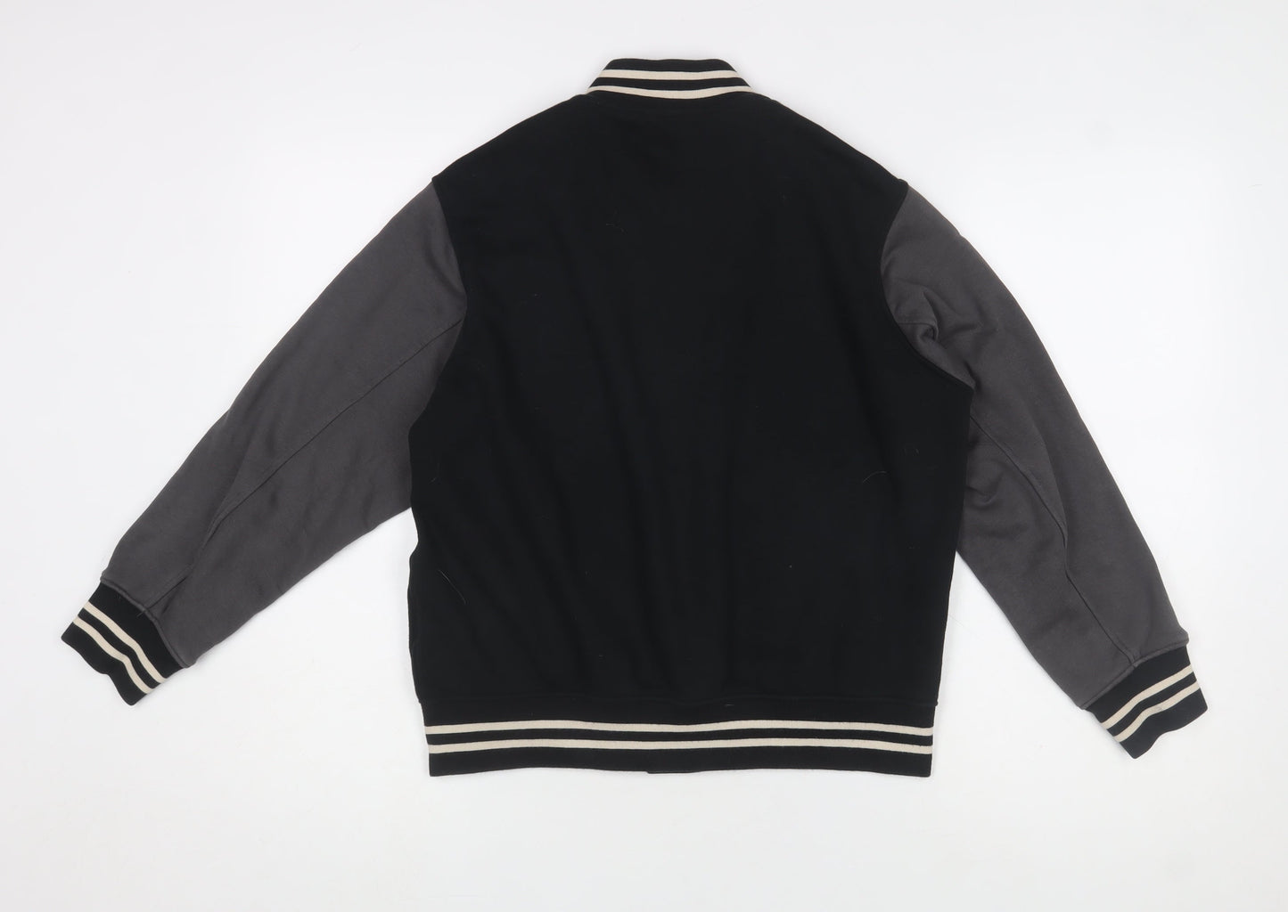 Boys UK Size 11-12 Years Uniqlo Black Varsity Jacket