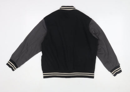 Boys UK Size 11-12 Years Uniqlo Black Varsity Jacket
