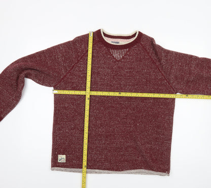 Tokyo Laundry Men's Red Knit Crew Neck Jumper Size M
