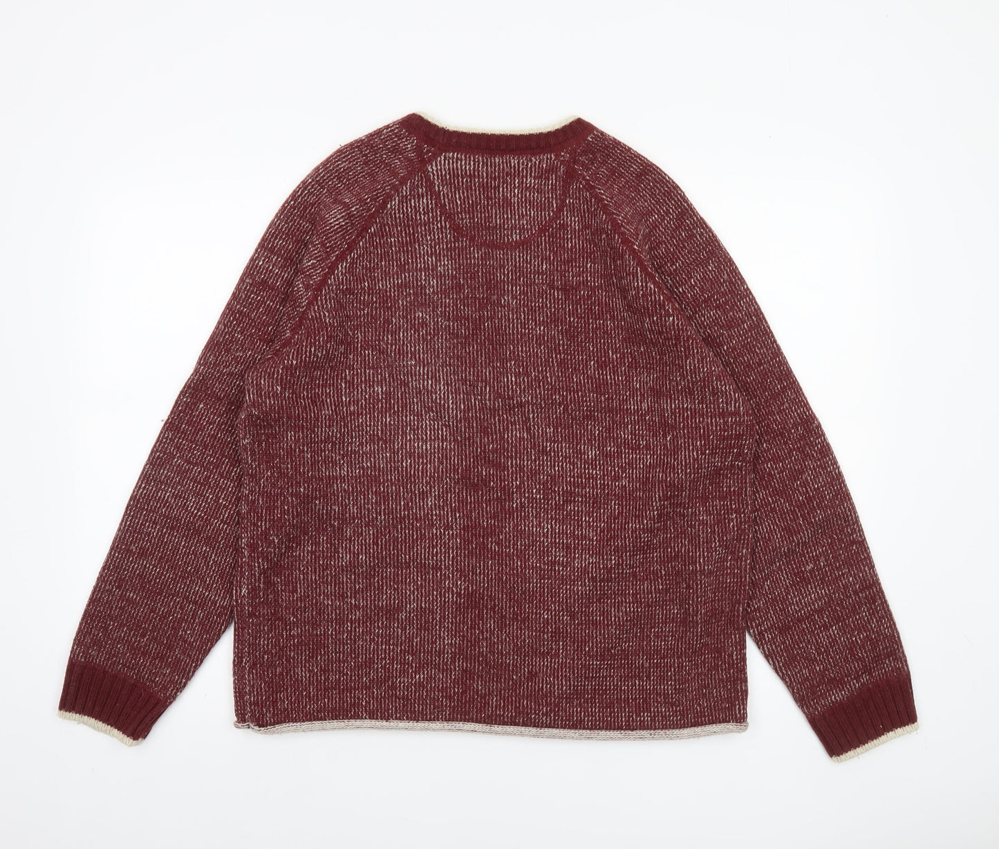 Tokyo Laundry Men's Red Knit Crew Neck Jumper Size M