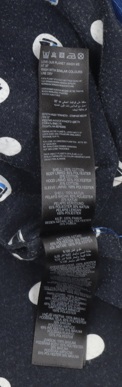 Maine New England Women's Blue Hooded Rain Coat Jacket Size 12