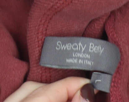 Womens UK Size L Sweaty Betty Red Pullover Hoodie