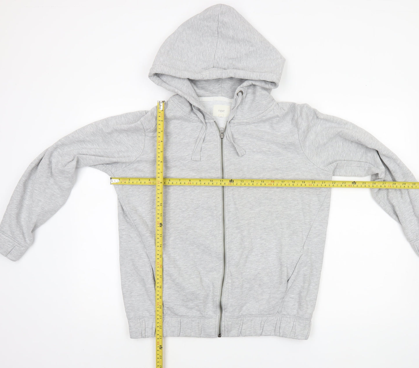 Womens UK Size 14 NEXT Grey Full Zip Hoodie