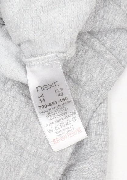 Womens UK Size 14 NEXT Grey Full Zip Hoodie