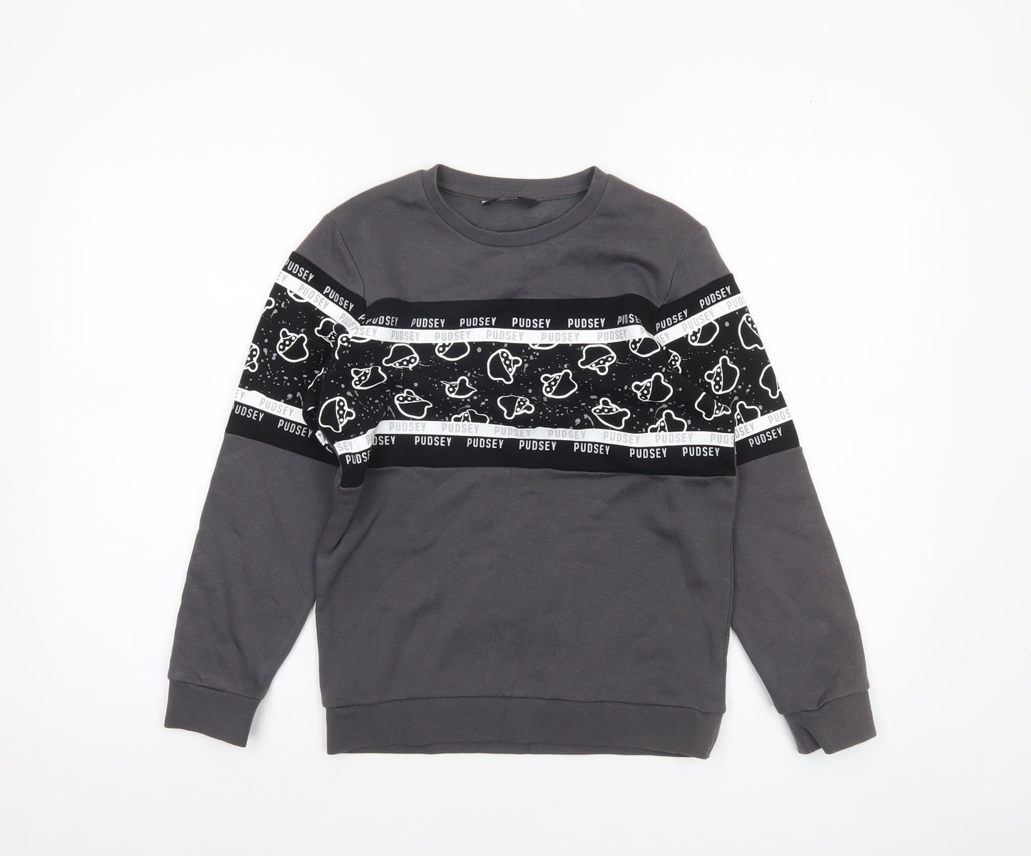 George Boys Grey Pudsey Space Print Sweatshirt 10-11 Years Pullover
