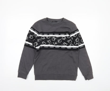 George Boys Grey Pudsey Space Print Sweatshirt 10-11 Years Pullover