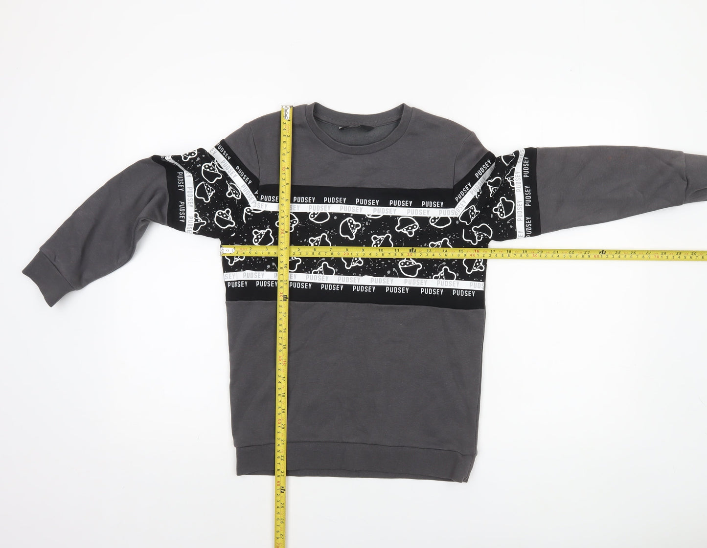 George Boys Grey Pudsey Space Print Sweatshirt 10-11 Years Pullover