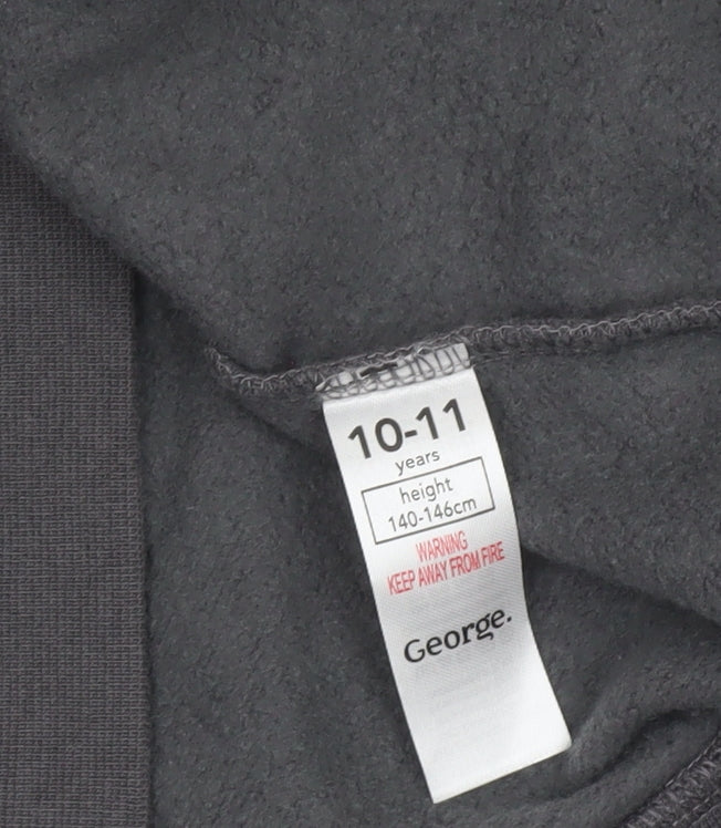 George Boys Grey Pudsey Space Print Sweatshirt 10-11 Years Pullover