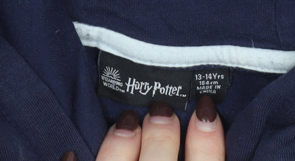 Boys UK Size 13-14 Years Harry Potter Blue Pullover Hoodie