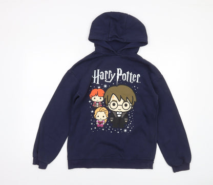 Boys UK Size 13-14 Years Harry Potter Blue Pullover Hoodie