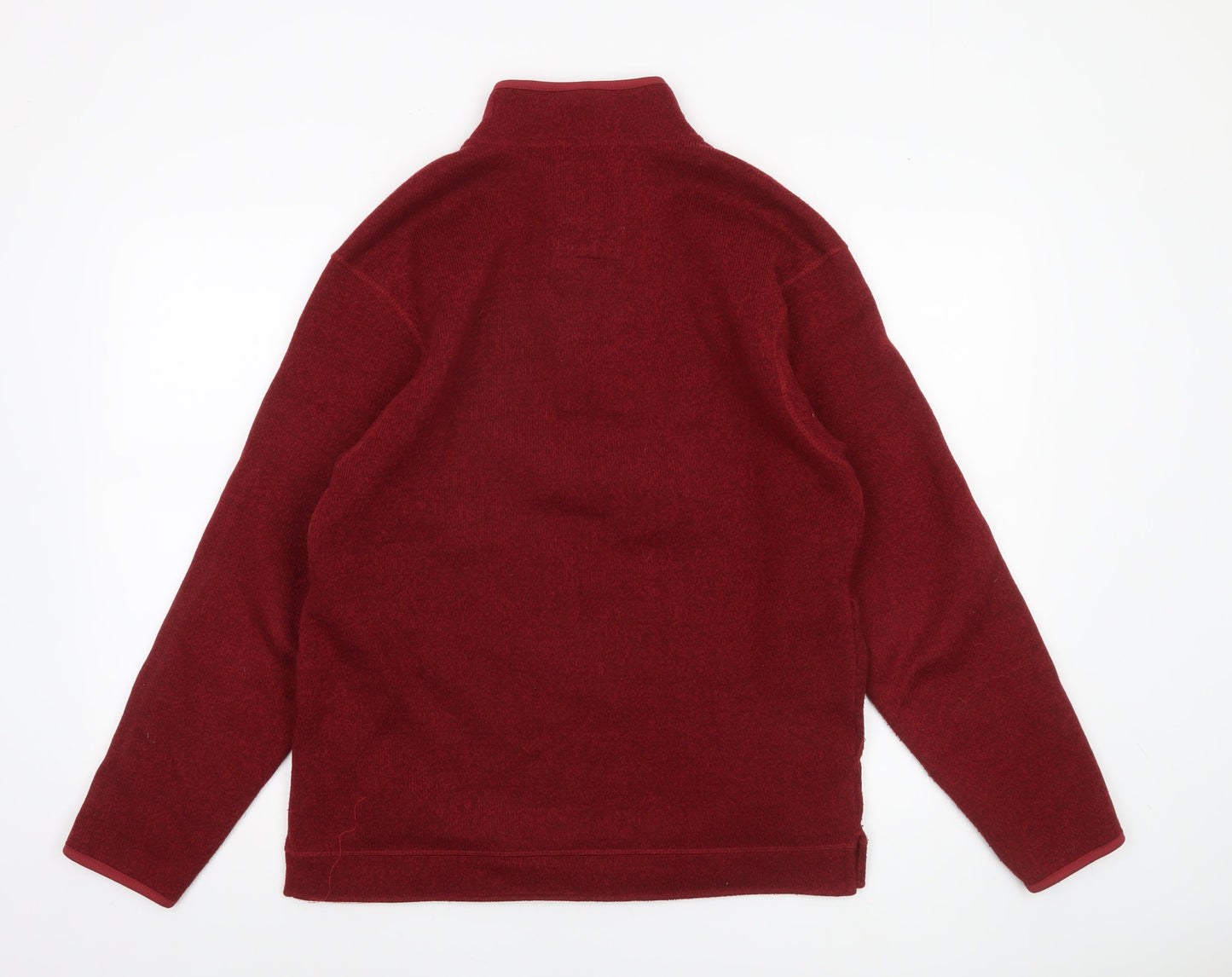 Weird Fish Men's Red 1/4 Zip Fleece Sweatshirt Size S Regular Fit