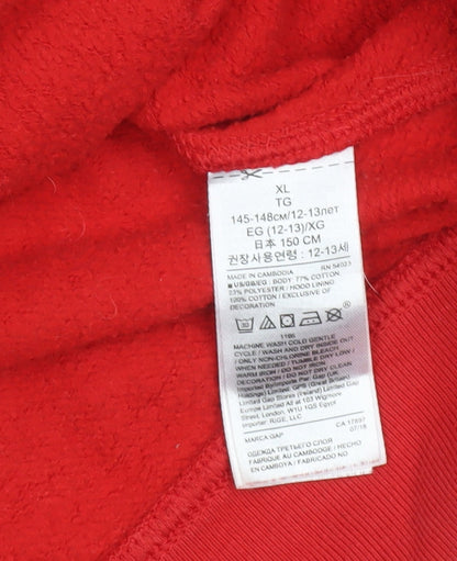 Boys UK Size 12-13 Years Gap Red Pullover Hoodie