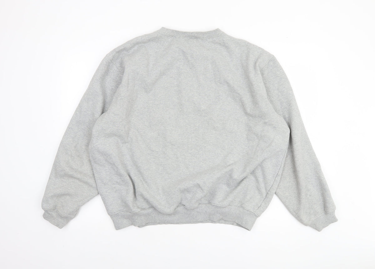 Mens UK Size 2XL Cotton Traders Grey Pullover Sweatshirt