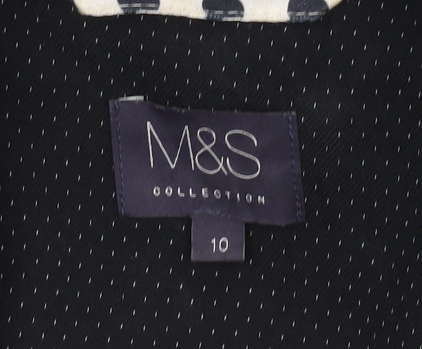Marks and Spencer Womens Black Size 10 Classic Tailored Blazer