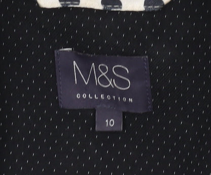 Marks and Spencer Womens Black Size 10 Classic Tailored Blazer