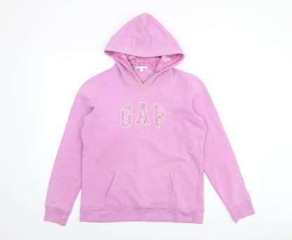 GAP Women Pink Pullover Hoodie Small Cotton Blend Casual