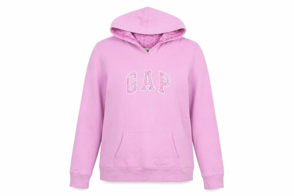 Gap Women Pink Pullover Hoodie Small Cotton Blend Casual