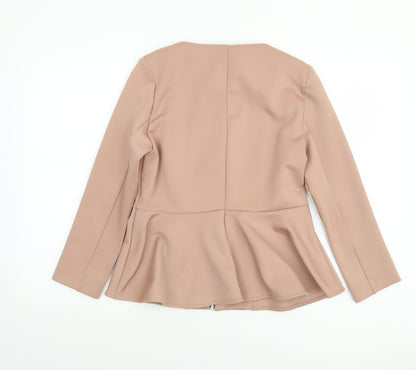 Womens UK Size 14 Topshop Beige Basic Jacket