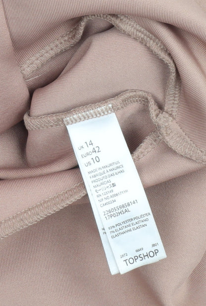 Womens UK Size 14 Topshop Beige Basic Jacket